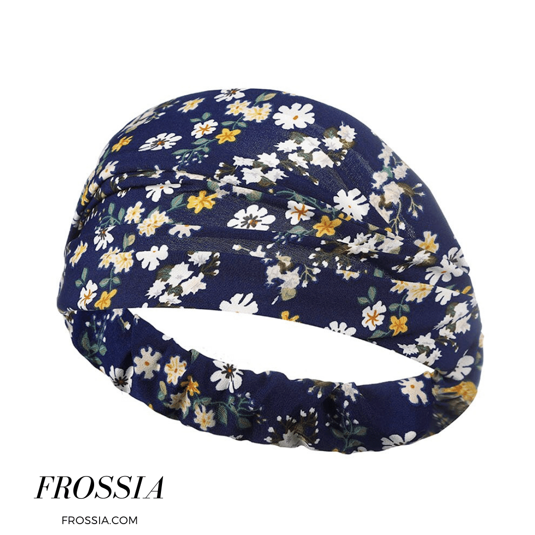 Bandeau Cheveux bleu marine style Bohème | Frossia