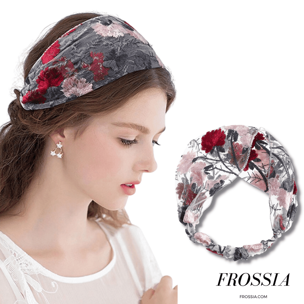 Bandeau Cheveux Dentelle Rose | Frossia