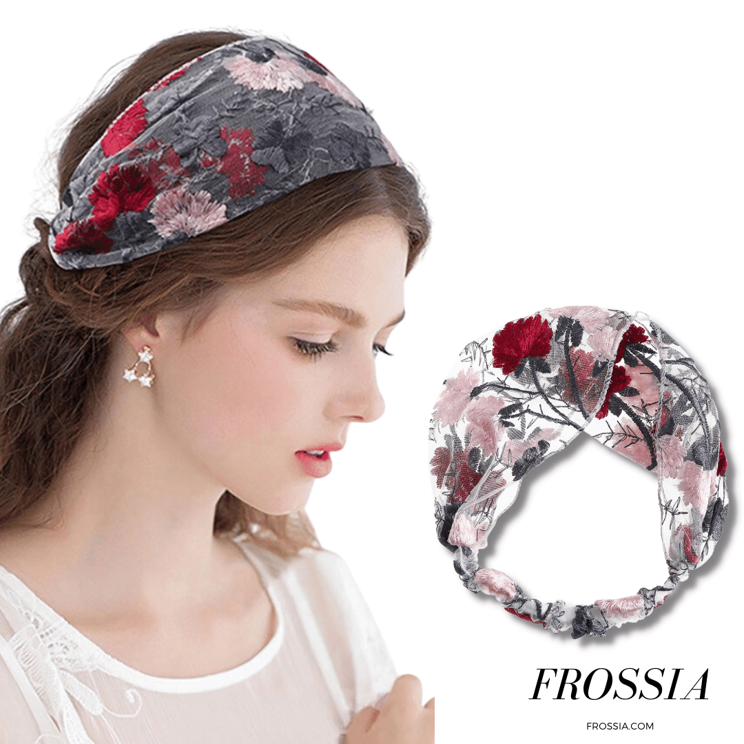 Bandeau Cheveux Dentelle Rose | Frossia