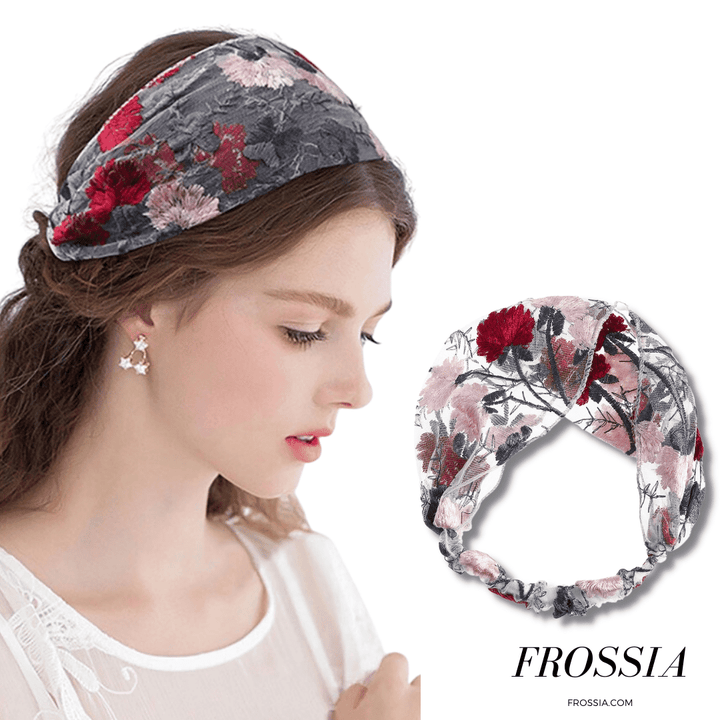 Bandeau Cheveux Dentelle Rose | Frossia