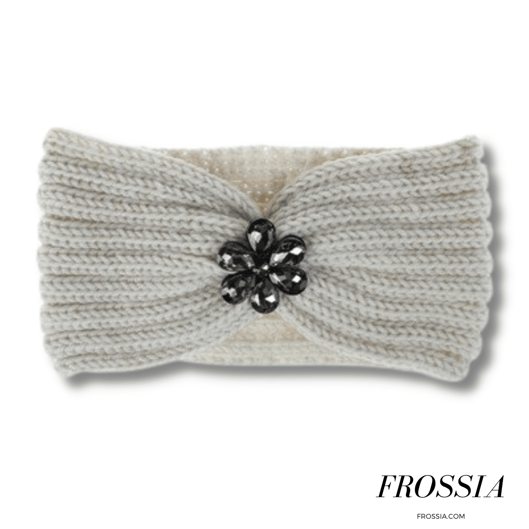 Bandeau beige avec bijoux pour cheveux | Frossia