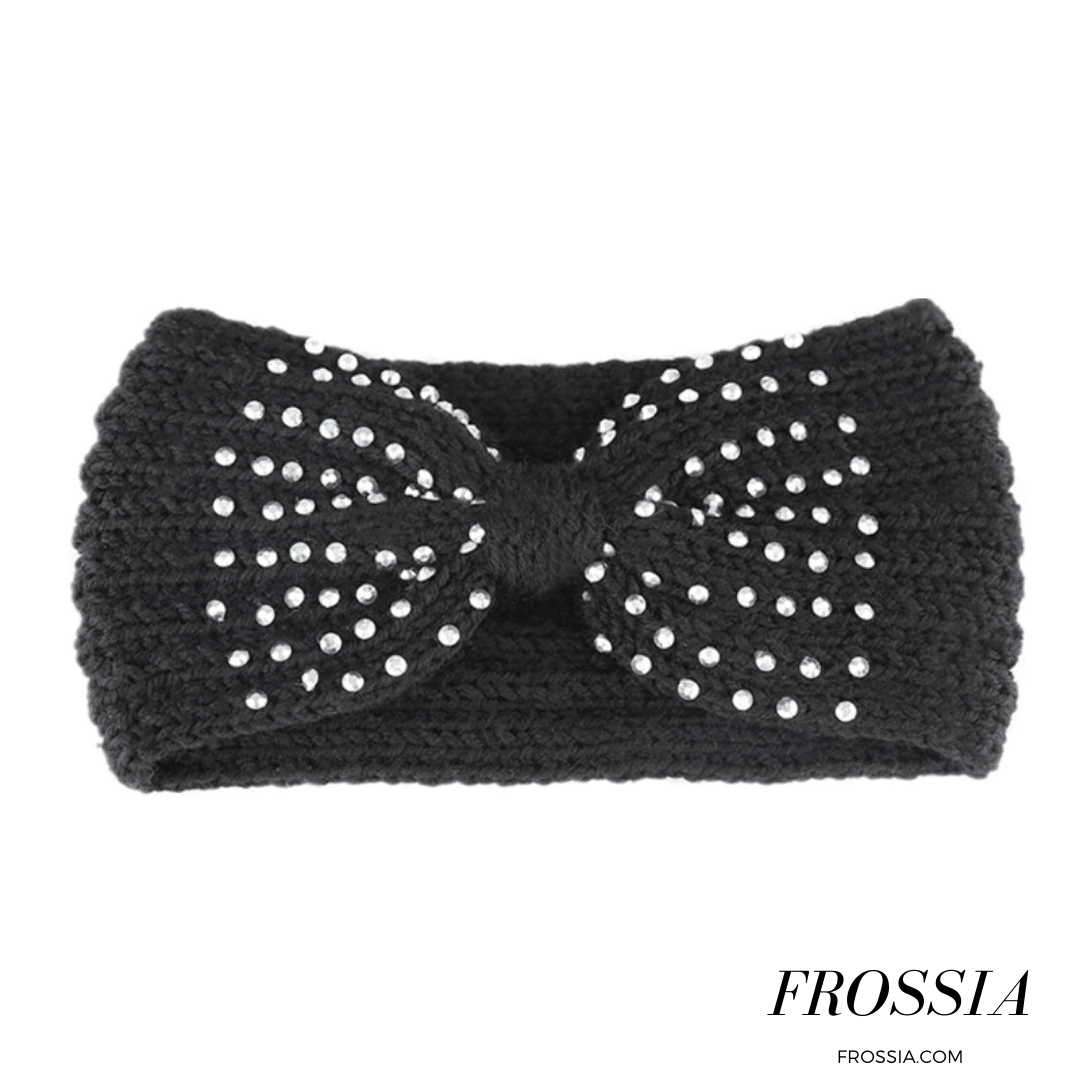 Bandeau cheveux noir femme avec noeud | Frossia