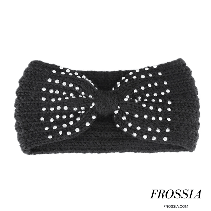 Bandeau cheveux noir femme avec noeud | Frossia