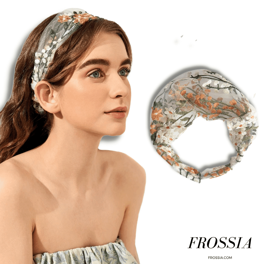 Bandeau Cheveux Dentelle Écru Pour Femme | Frossia