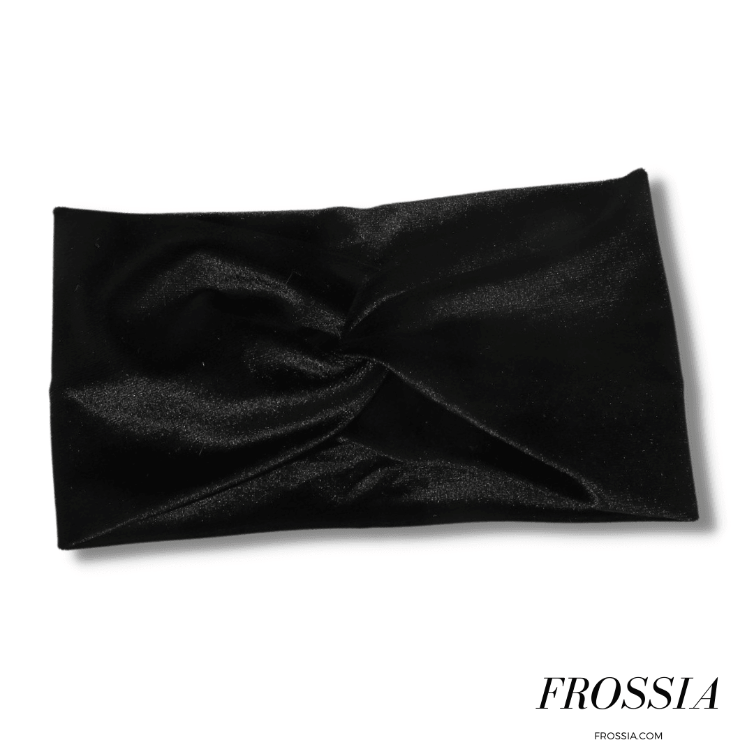 Bandeau cheveux femme velours noir | Frossia