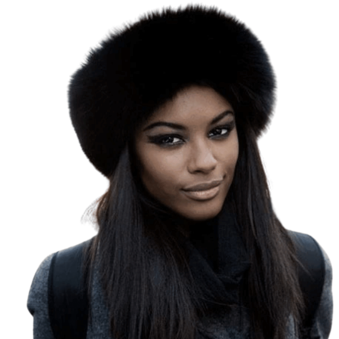 Bandeau Cheveux Fourrure Noir | bandeau fausse fourrure noir
