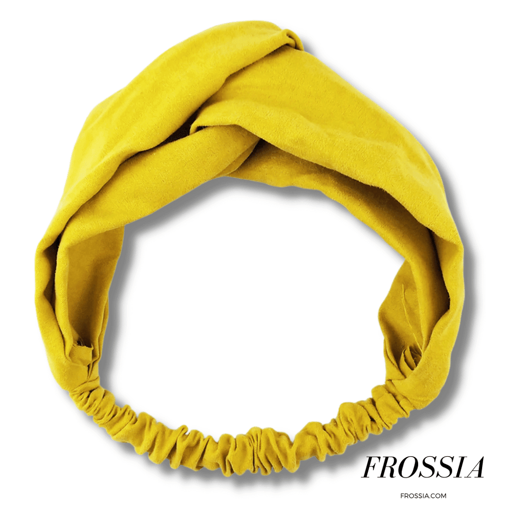 Bandeau cheveux femme uni jaune | Frossia