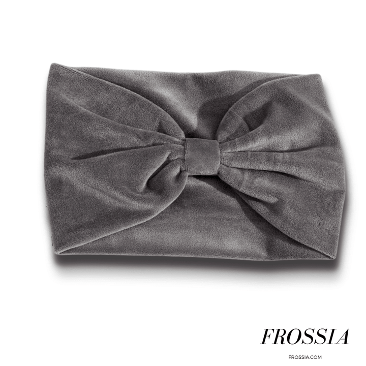 Bandeau cheveux à noeud velours gris| Frossia