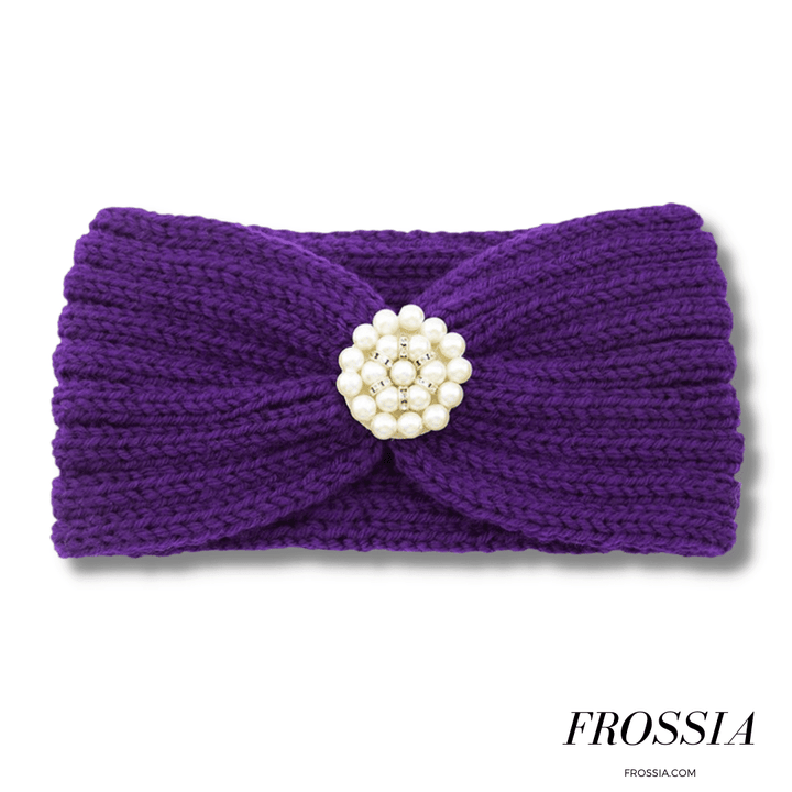 Bandeau Cheveux en Laine avec Bijoux couleur violet | Frossia