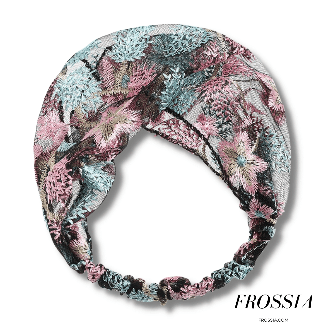 Bandeau Cheveux en Dentelle Rose | Frossia