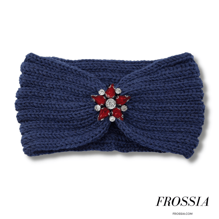 Bandeau Cheveux Bleu Marine en Laine pour Femme | Frossia