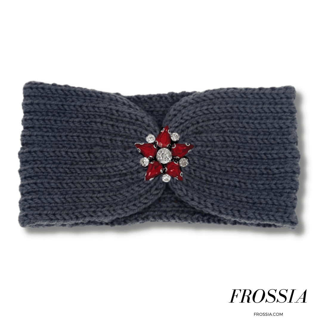Bandeau Cheveux Gris en Laine pour Femme | Frossia