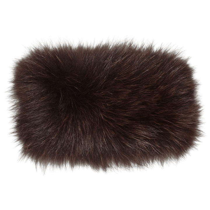 Bandeau Cheveux Fourrure Renard Marron