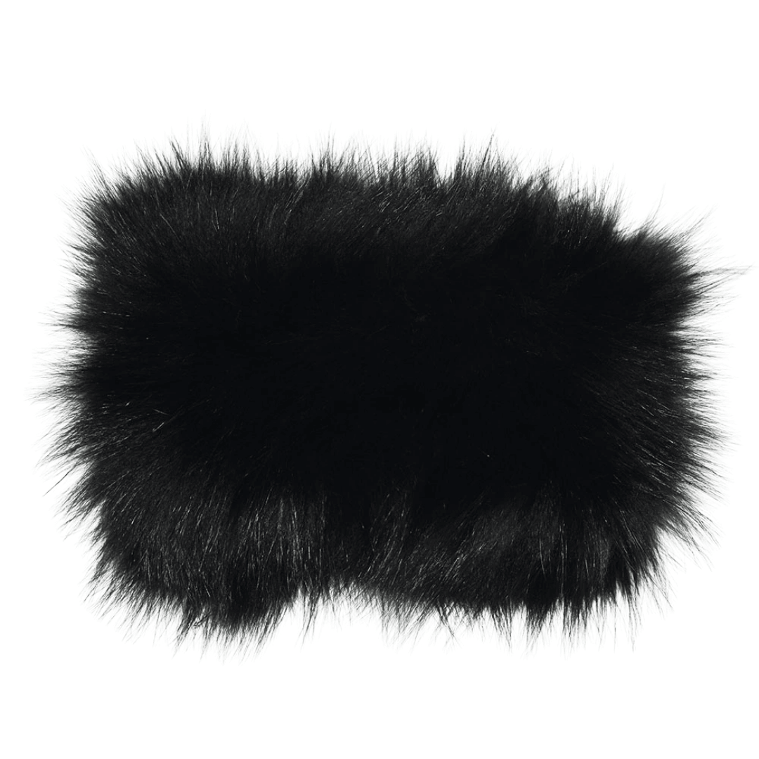 Bandeau Fourrure Noir Renard Femme 