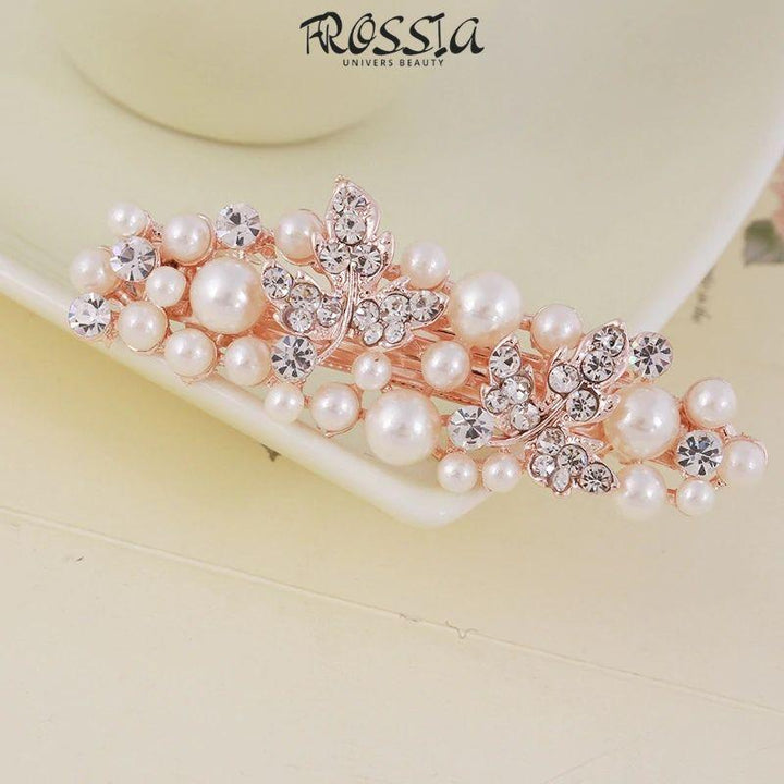 Barrette cheveux avec perles