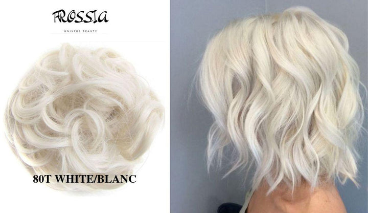 Postiche Chignon cheveux Blond Polaire