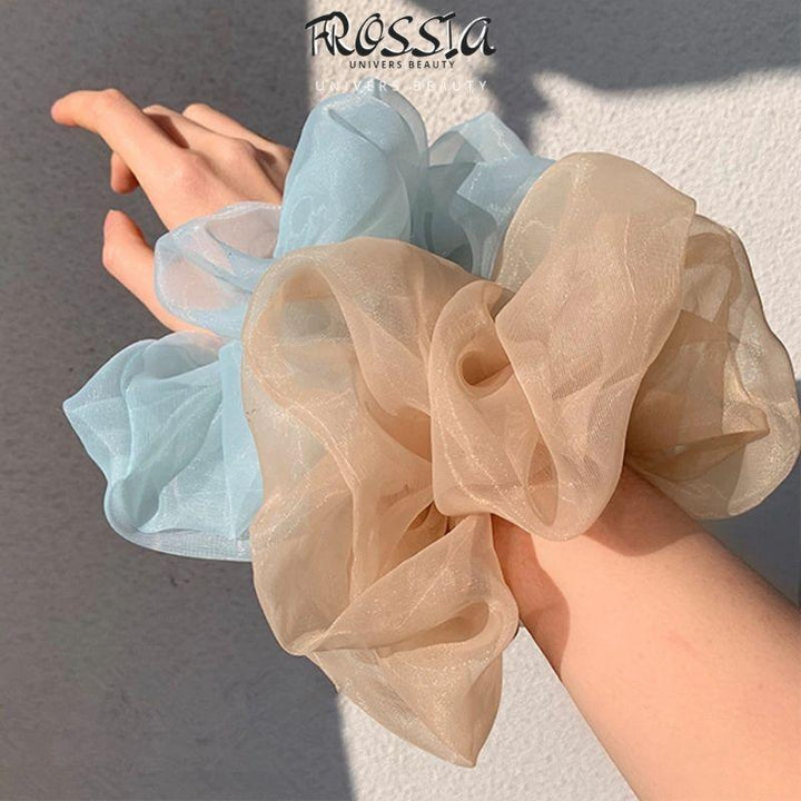 Chouchou en soie | Chouchou transparent