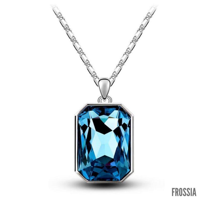 Collier Femme Cristal Bleu