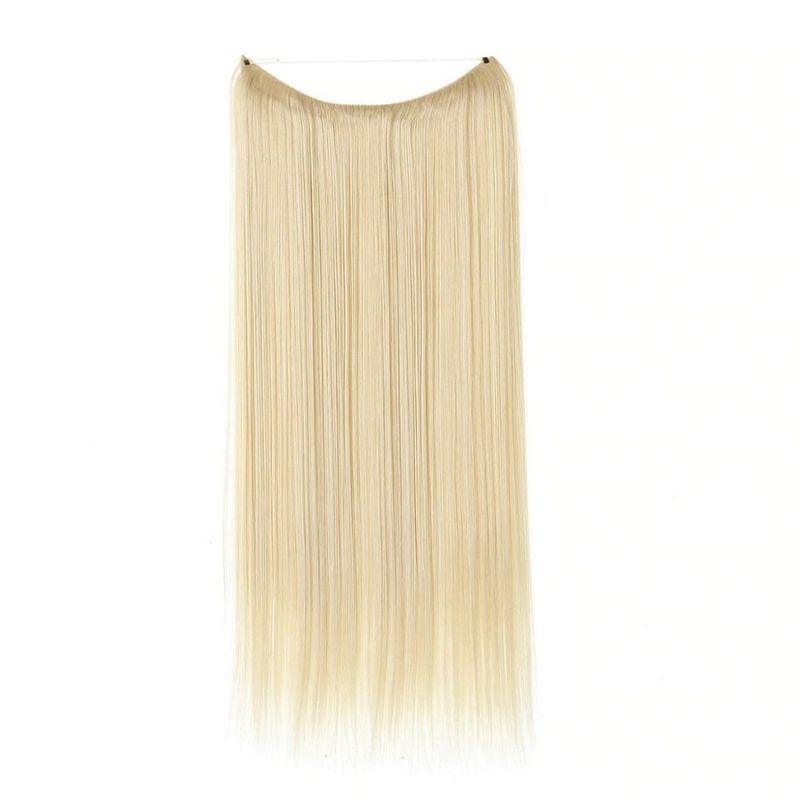 extension cheveux a fil invisible blonde