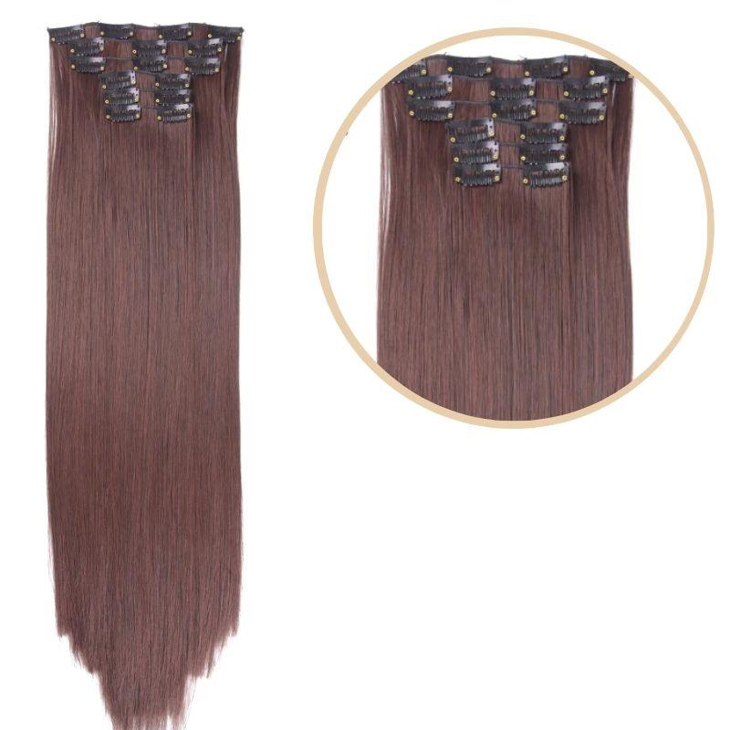 Extension cheveux auburn avec clips