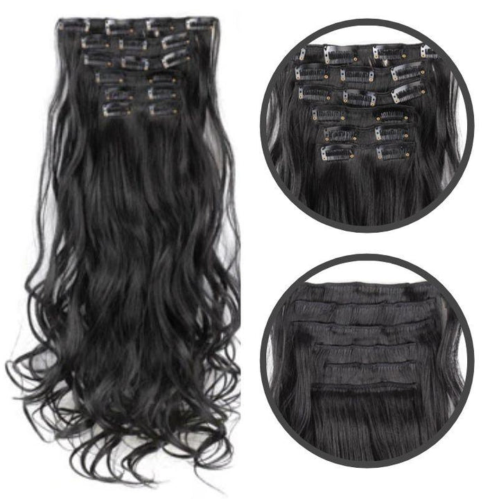 extension cheveux clip noir