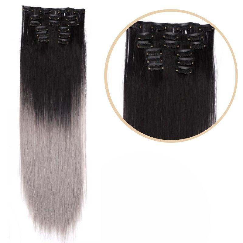 Extension cheveux noir et gris