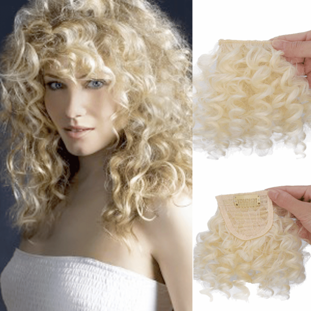 Fausse Frange Bouclée Blonde polaire  | Frossia