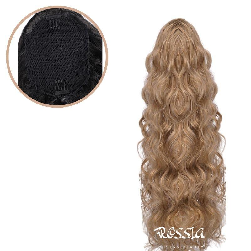 Postiche Queue de Cheval Blond Vénitien avec Élastique  | Frossia