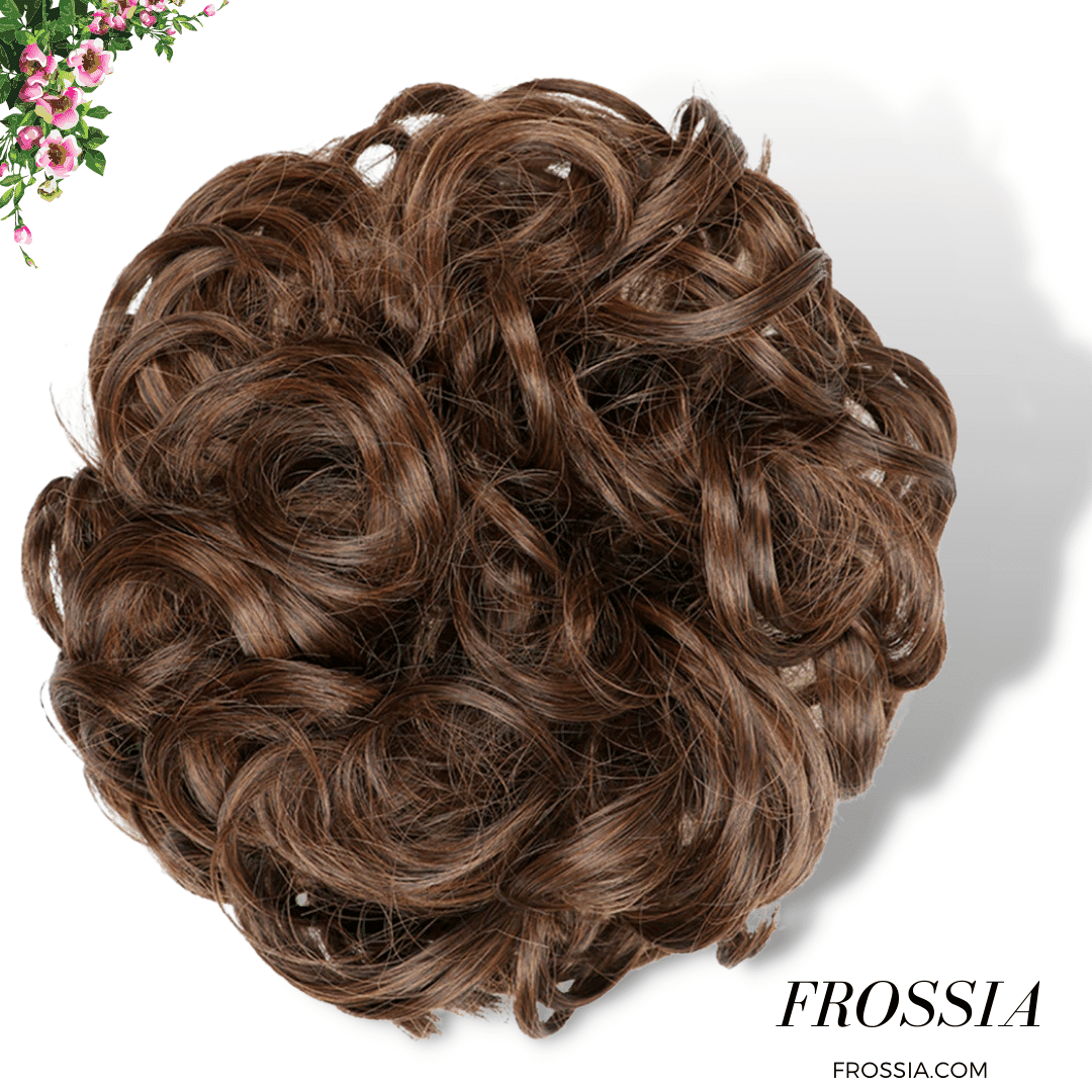 Faux chignon chatain foncé | Frossia