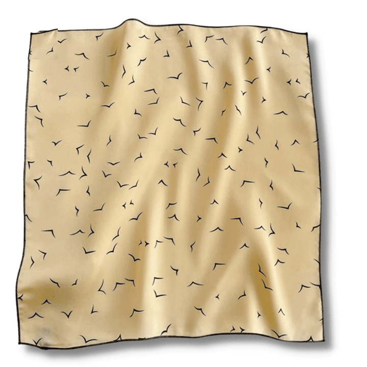 Foulard Cheveux imprimé Doré et noir