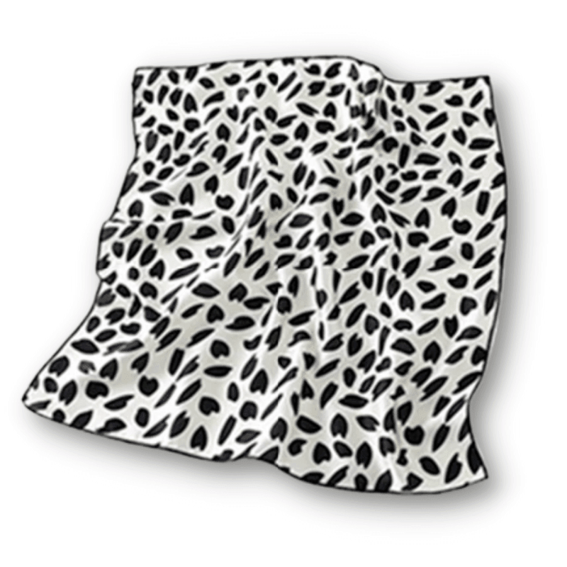Foulard à Cheveux Noir et Blanc