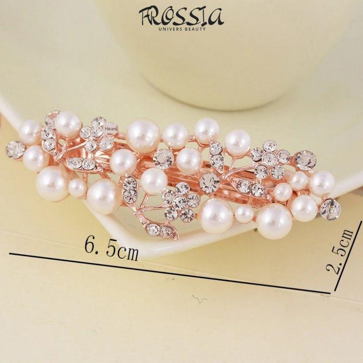Grosse barrette perle pour cheveux 