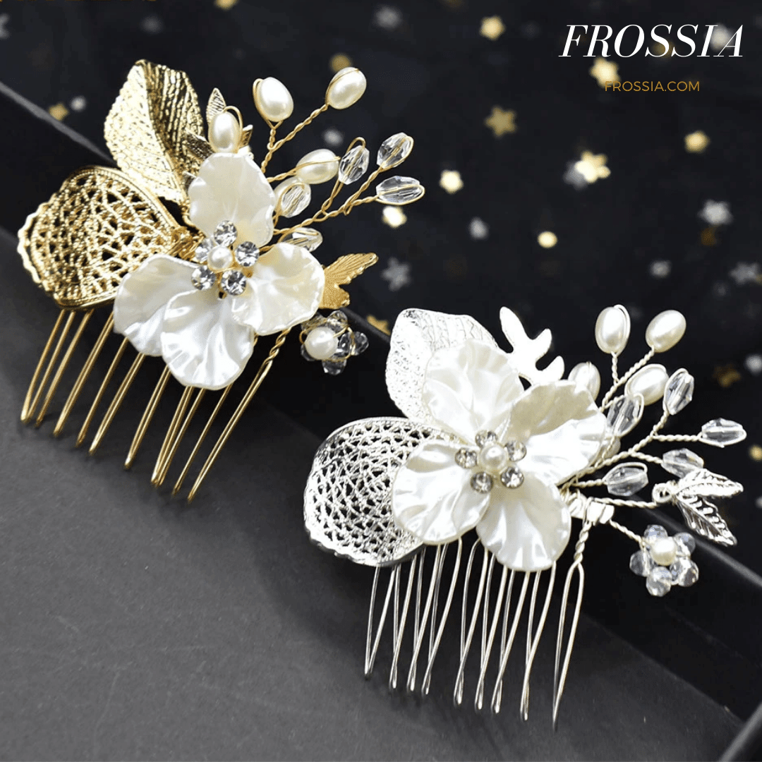 Peigne avec fleur pour mariage | Frossia