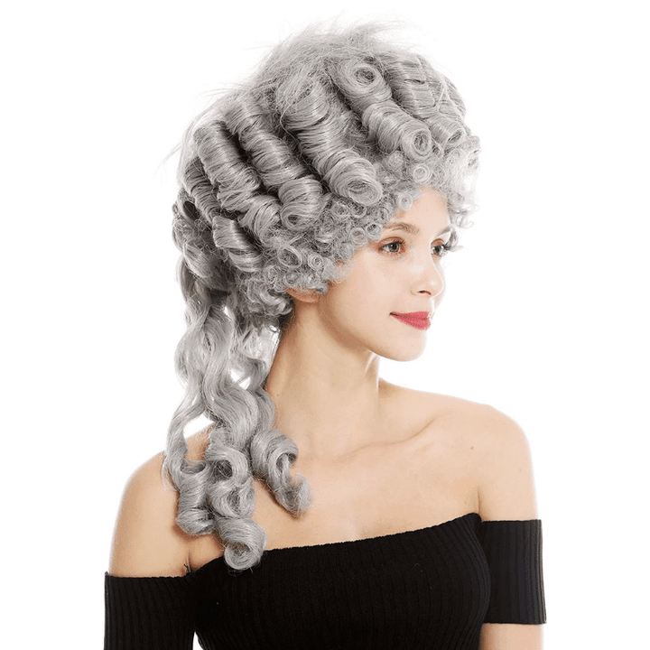 Perruque Baroque Grise pour Femme
