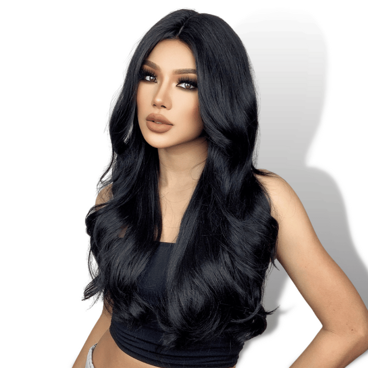 Perruque Noire Cheveux Longs | Frossia