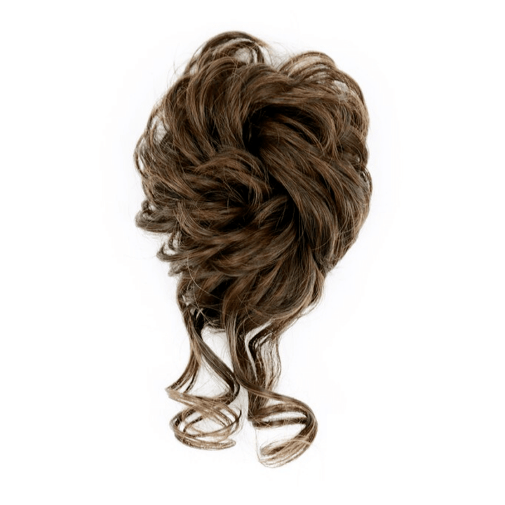 Postiche Chignon avec Boucles Tombantes Chatain | Frossia