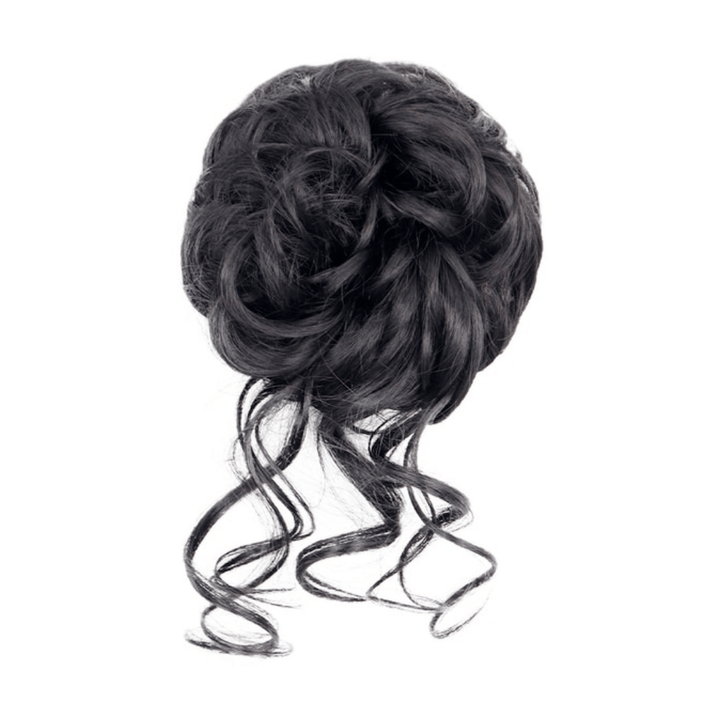 Postiche Chignon avec Boucles Tombantes Noir | Frossia