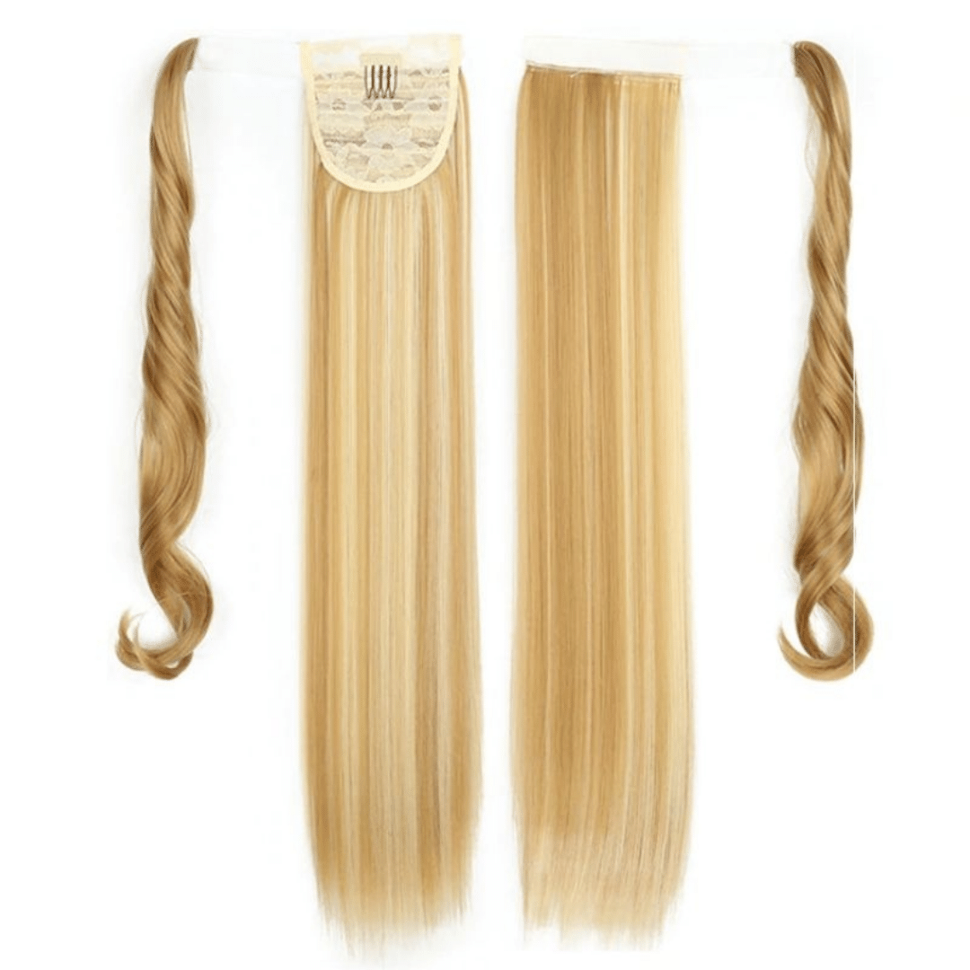 Postiche Queue de Cheval Lisse Blond Méché  | Frossia