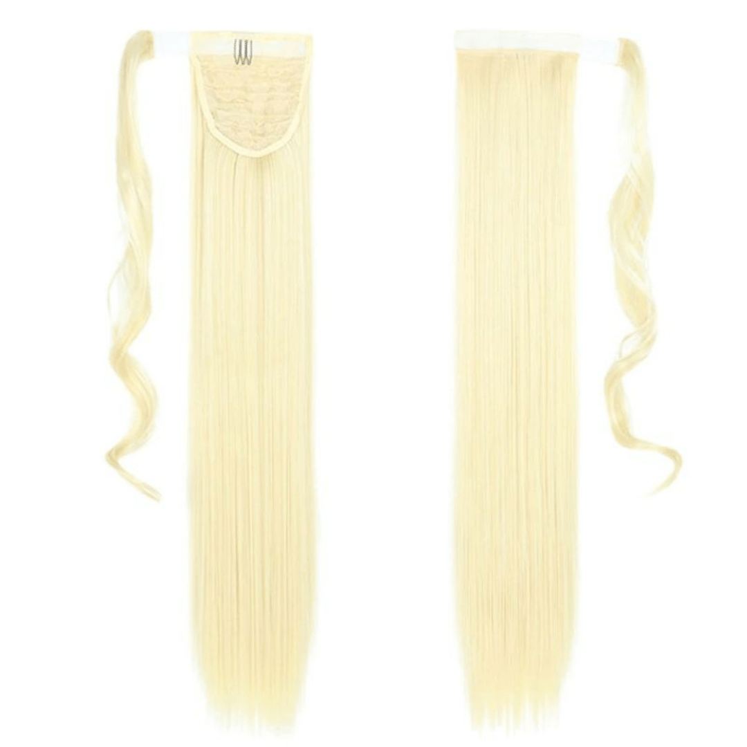 Postiche Queue de Cheval Lisse Blond Platine  | Frossia