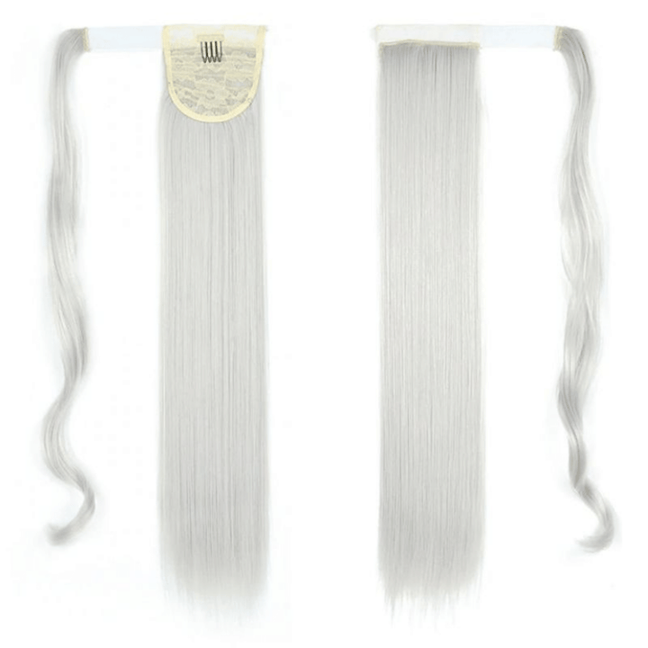 Postiche Queue de Cheval Lisse Gris | Frossia