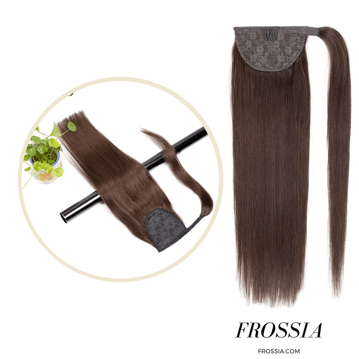 Postiche Queue de Cheval Longue Naturel Brun | Frossia