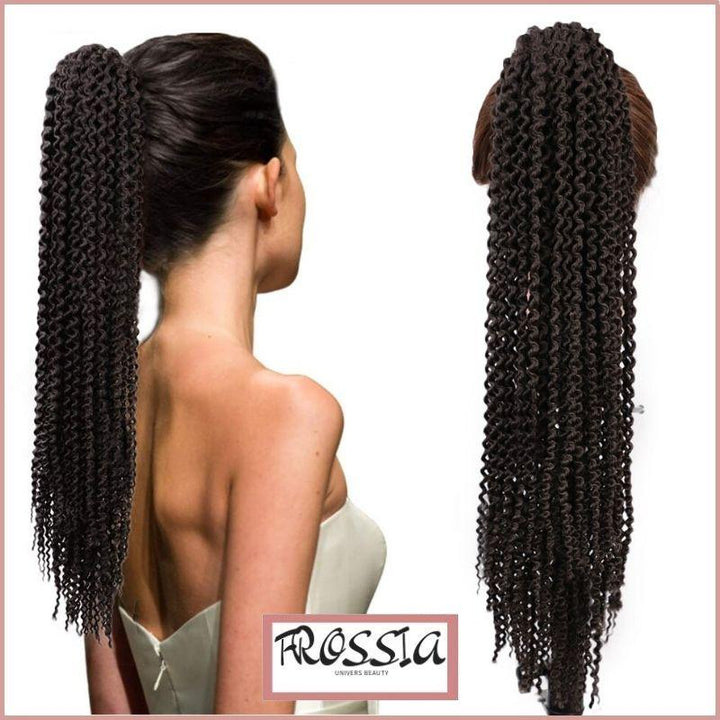 Postiche Queue de Cheval Afro Noir | Frossia