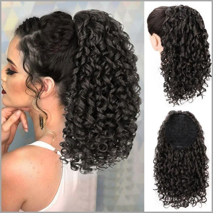 Postiche queue de cheval curly | postiche bouclé
