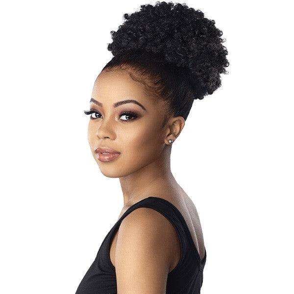 Postiche chignon noir afro
